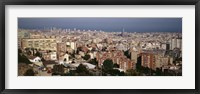 Framed High angle view of a city, Barcelona, Catalonia, Spain