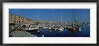 Framed Sailboats at a harbor, Barcelona, Catalonia, Spain