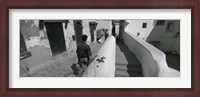 Framed Rear view of a man walking in front of a building, Casaba, Algiers, Algeria