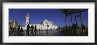 Framed Tourists walking in front of a mosque, Jamaa-El-Jedid, Algiers, Algeria