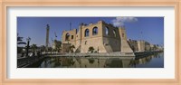 Framed Reflection of a building in a pond, Assai Al-Hamra, Tripoli, Libya