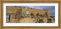 Framed Statue in an old ruined building, Leptis Magna, Libya