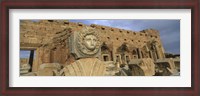 Framed Statue in an old ruined building, Leptis Magna, Libya