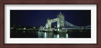 Framed Bridge across a river, Tower Bridge, Thames River, London, England