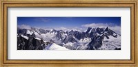 Framed High angle view of a mountain range, Mt Blanc, The Alps, France