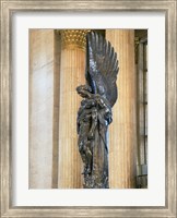 Framed Close-up of a war memorial statue at a railroad station, 30th Street Station, Philadelphia, Pennsylvania, USA