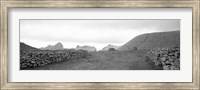 Framed Stone walls on a landscape, Shetland Islands, Scotland