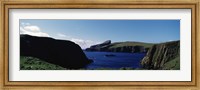 Framed High angle view of an inlet, Shetland Islands, Scotland