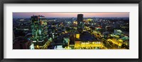 Framed High angle view of a city lit up at night, Ho Chi Minh City, Vietnam