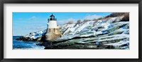 Framed Lighthouse along the sea, Castle Hill Lighthouse, Narraganset Bay, Newport, Rhode Island (horizontal)