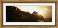 Framed Silhouette of a cave at sunset, Ailwee Cave, County Clare, Republic Of Ireland