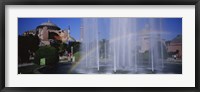 Framed Water fountain with a rainbow in front of museum, Hagia Sophia, Istanbul, Turkey