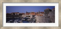 Framed High angle view of boats at a port, Old port, Dubrovnik, Croatia