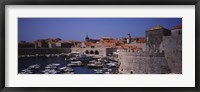 Framed High angle view of boats at a port, Old port, Dubrovnik, Croatia