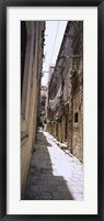 Framed Buildings along an alley in old city, Dubrovnik, Croatia