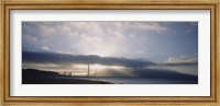 Framed Silhouette of a bridge, Golden Gate Bridge, San Francisco, California, USA