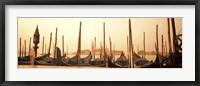 Framed Gondolas moored at a harbor, San Marco Giardinetti, Venice, Italy