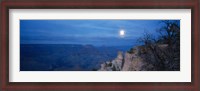 Framed Rock formations at night, Yaki Point, Grand Canyon National Park, Arizona, USA