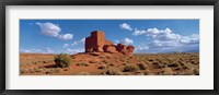 Framed Ruins of a building in a desert, Wukoki Ruins, Wupatki National Monument, Arizona, USA