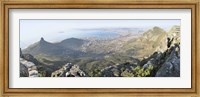 Framed High angle view of a coastline, Table Mountain, Cape town, South Africa