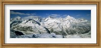 Framed Mountains covered with snow, Matterhorn, Switzerland