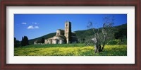 Framed San Antimo Monastery, Tuscany, Italy
