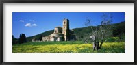 Framed San Antimo Monastery, Tuscany, Italy