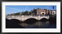 Framed O'Connell Bridge in Republic of Ireland
