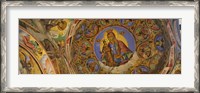 Framed Fresco on the ceiling of a monastery, Rila Monastery, Bulgaria