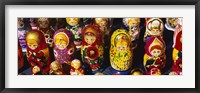 Framed Close-up of Russian nesting dolls, Bulgaria