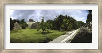 Framed Old ruins of a temple in a forest, Xunantunich, Belize
