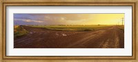 Framed Country crossroads passing through a landscape, Edmonton, Alberta, Canada