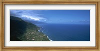 Framed High angle view of a coastline, Boaventura, Sao Vicente, Madeira, Portugal