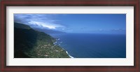 Framed High angle view of a coastline, Boaventura, Sao Vicente, Madeira, Portugal
