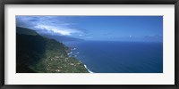 Framed High angle view of a coastline, Boaventura, Sao Vicente, Madeira, Portugal