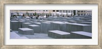 Framed Group of people walking near memorials, Memorial To The Murdered Jews of Europe, Berlin, Germany