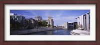 Framed Buildings along a river, The Reichstag, Spree River, Berlin, Germany