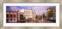 Framed Buildings along a water channel, Amsterdam, Netherlands