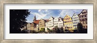 Framed Low angle view of row houses in a town, Tuebingen, Baden-Wurttembery, Germany