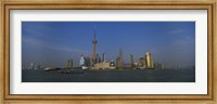 Framed Buildings at the waterfront, Oriental Pearl Tower, Huangpu River, Pudong, Shanghai, China