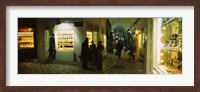 Framed Group of people in a market, Medina, Sousse, Tunisia