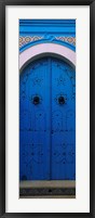 Framed Closed door of a house, Medina, Sousse, Tunisia