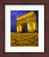 Framed Low angle view of a triumphal arch, Arc De Triomphe, Paris, France