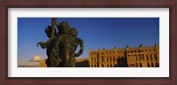 Framed Statues in front of a castle, Chateau de Versailles, Versailles, Yvelines, France