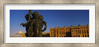 Framed Statues in front of a castle, Chateau de Versailles, Versailles, Yvelines, France