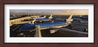 Framed High angle view of airplanes at an airport, Amsterdam Schiphol Airport, Amsterdam, Netherlands