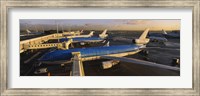 Framed High angle view of airplanes at an airport, Amsterdam Schiphol Airport, Amsterdam, Netherlands