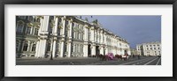Framed Museum along a road, State Hermitage Museum, Winter Palace, Palace Square, St. Petersburg, Russia