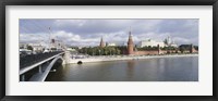 Framed Bridge across a river, Bolshoy Kamenny Bridge, Grand Kremlin Palace, Moskva River, Moscow, Russia
