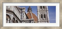 Framed Low angle view of a cathedral, Duomo Santa Maria Del Fiore, Florence, Tuscany, Italy